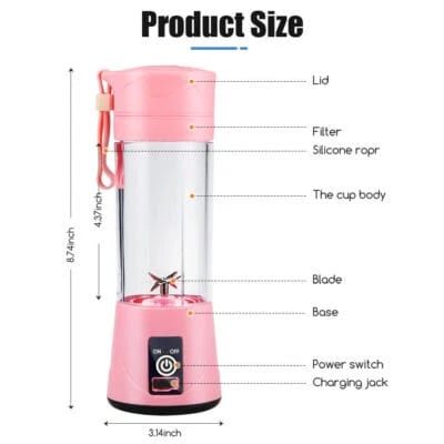 Portable Personal Blender,Mini Juicer Cup Smoothie Maker ,USB Charger